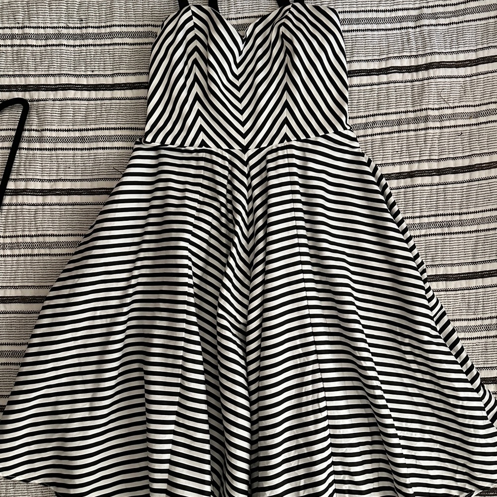 Vixen by Micheline Pitt Doll face Black and White Striped Dress